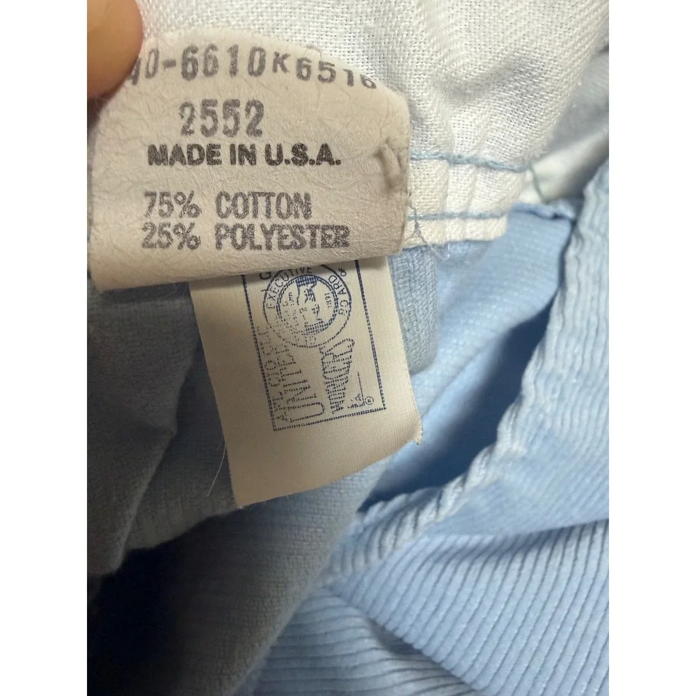 Vintage OshKosh Bgosh Light Blue Corduroy Footed Overalls Baby 6-9 Months USA